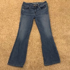 American eagle dark wash kick boot jeans